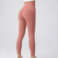Seamless Leggings Yoga Pants Tummy Control Workout Running Yoga Leggings For Women front view