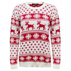 Christmas Sweater Snowflake Pullover Women front view