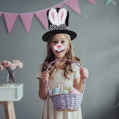 Easter Celebration Party Bunny Ear Hat Costume Accessories Cosplay Prop Easter Velvet Rabbit Ears Hat Party Decoration