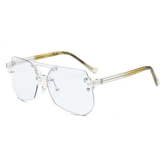 Anti-Blue Glasses Rimless Flat Glasses Men front view