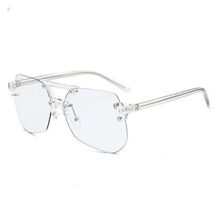 Anti-Blue Glasses Rimless Flat Glasses Men front view