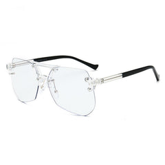 Anti-Blue Glasses Rimless Flat Glasses Men front view
