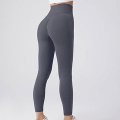 Seamless Leggings Yoga Pants Tummy Control Workout Running Yoga Leggings For Women front view