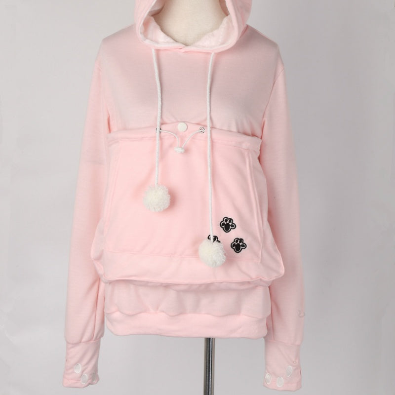 Cat Lovers Hoodies front view with cat design