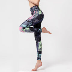 Fashion Tie Dye Leggings Women Fitness Yoga Pants Push Up Workout Sports Legging High Waist Tights Gym Ladies Clothing front view