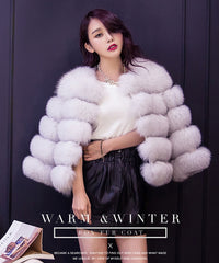 S-3XL Mink Coats Women Winter New Fashion FAUX Fur Coat Elegant Thick Warm Outerwear Fake Fur Jacket Chaquetas Mujer