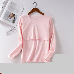 Cotton Autumn Clothes for Pregnant Women front view