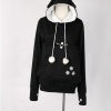 Cat Lovers Hoodies front view with cat design