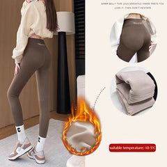 Fleece Thickened Leggings Winter Shark Pants for Women front view