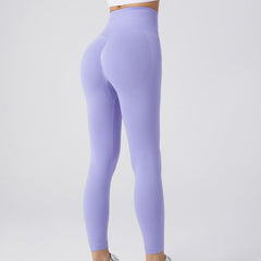 Seamless Leggings Yoga Pants Tummy Control Workout Running Yoga Leggings For Women front view