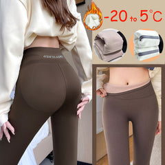 Fleece Thickened Leggings Winter Shark Pants for Women front view
