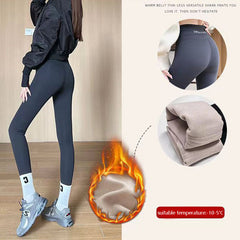 Fleece Thickened Leggings Winter Shark Pants for Women front view