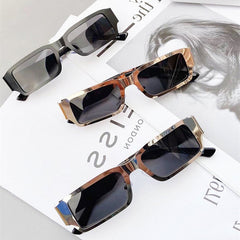 Metal Glasses Men's Foreign Trade Small Square Glasses front view