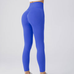 Seamless Leggings Yoga Pants Tummy Control Workout Running Yoga Leggings For Women front view