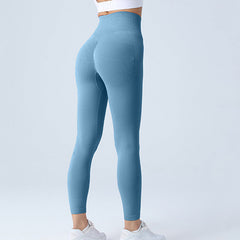 Seamless Leggings Yoga Pants Tummy Control Workout Running Yoga Leggings For Women front view