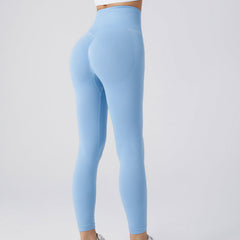 Seamless Leggings Yoga Pants Tummy Control Workout Running Yoga Leggings For Women front view