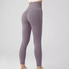 Seamless Leggings Yoga Pants Tummy Control Workout Running Yoga Leggings For Women front view
