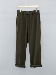 Men's Pure Color Minimal Versatile Fashion And Handsome High-grade Twill Loose Straight Casual Suit Pants