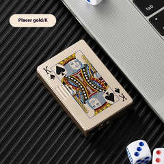 Poker Card Metal Windproof Straight Forward Creative Personalized Lighter