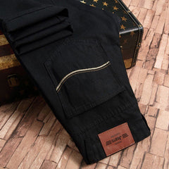 Loose Straight Casual Work Stretch Jeans For Men