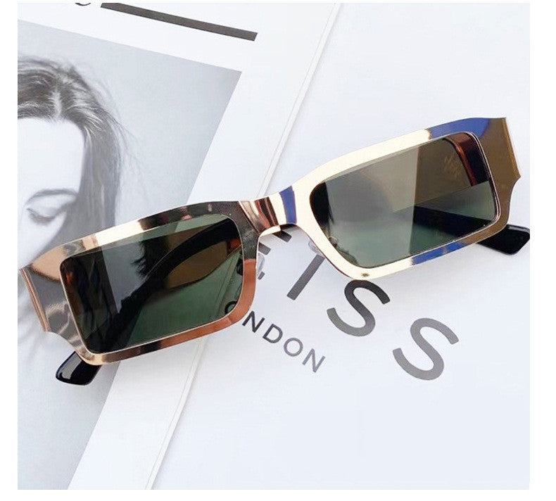 Metal Glasses Men's Foreign Trade Small Square Glasses front view
