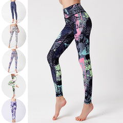 Fashion Tie Dye Leggings Women Fitness Yoga Pants Push Up Workout Sports Legging High Waist Tights Gym Ladies Clothing front view