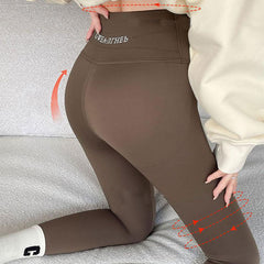 Fleece Thickened Leggings Winter Shark Pants for Women front view