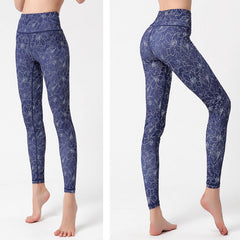 Fashion Tie Dye Leggings Women Fitness Yoga Pants Push Up Workout Sports Legging High Waist Tights Gym Ladies Clothing front view